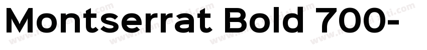 Montserrat Bold 700字体转换